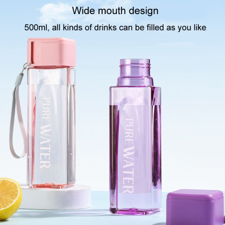 500ml Simple Square Bottle White