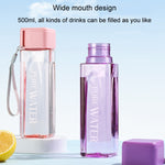 500ml Simple Square Bottle White