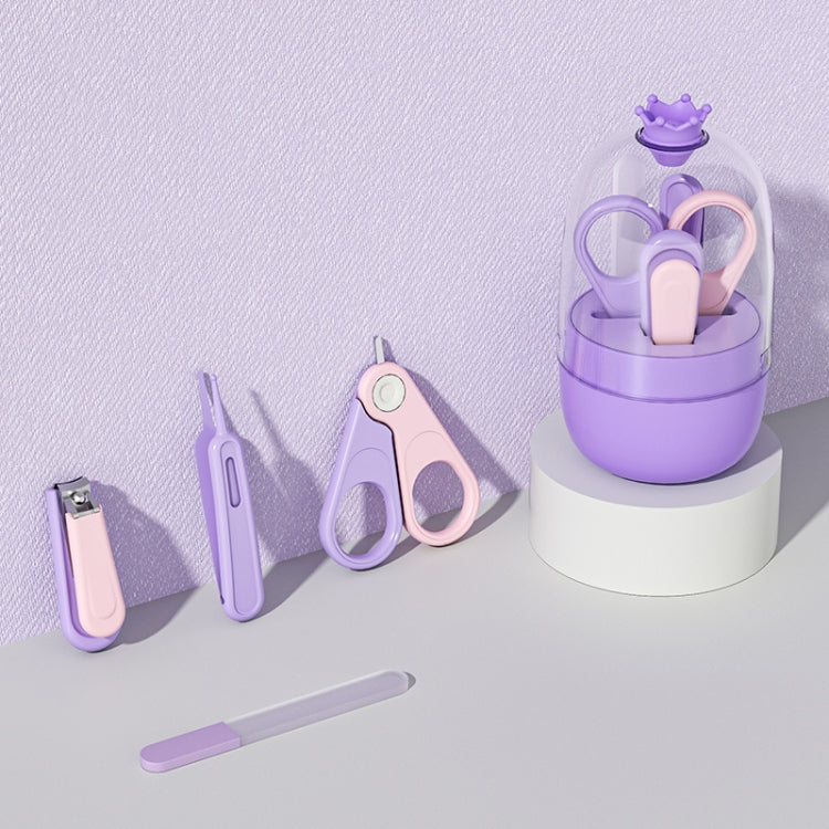 Baby Nail Care Set 4-in-1 BPA-Free, Safe for Newborns, Purple 