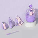 Baby Nail Care Set 4-in-1 BPA-Free, Safe for Newborns, Purple 