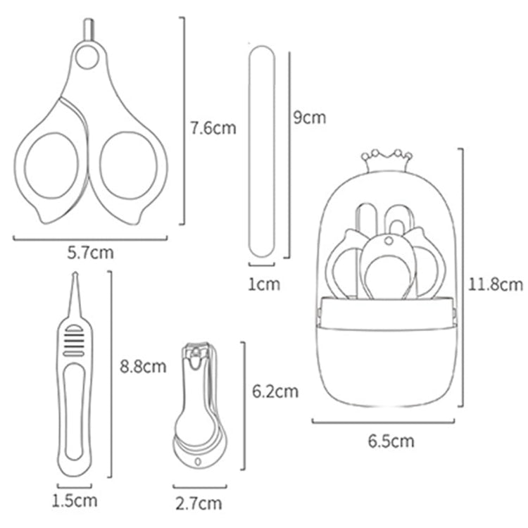 Baby Nail Care Set 4-in-1 BPA-Free, Safe for Newborns, Purple 