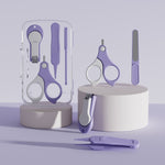 Baby Nail Care Set 4-in-1 BPA-Free, Safe for Newborns, Purple 
