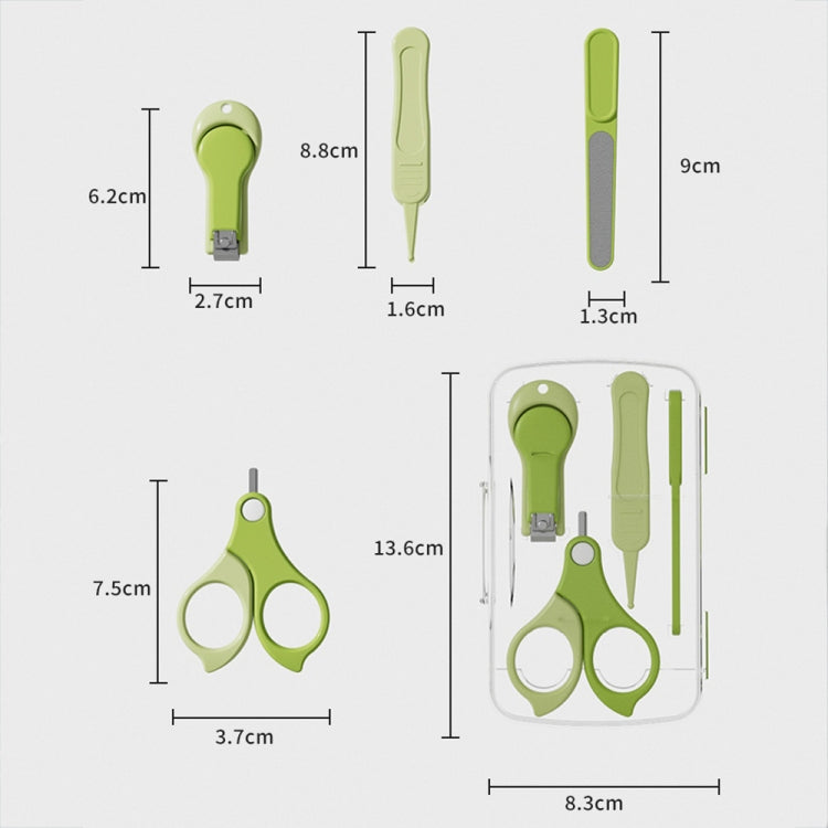 Baby Nail Care Set 4-in-1 BPA-Free, Safe for Newborns, Green