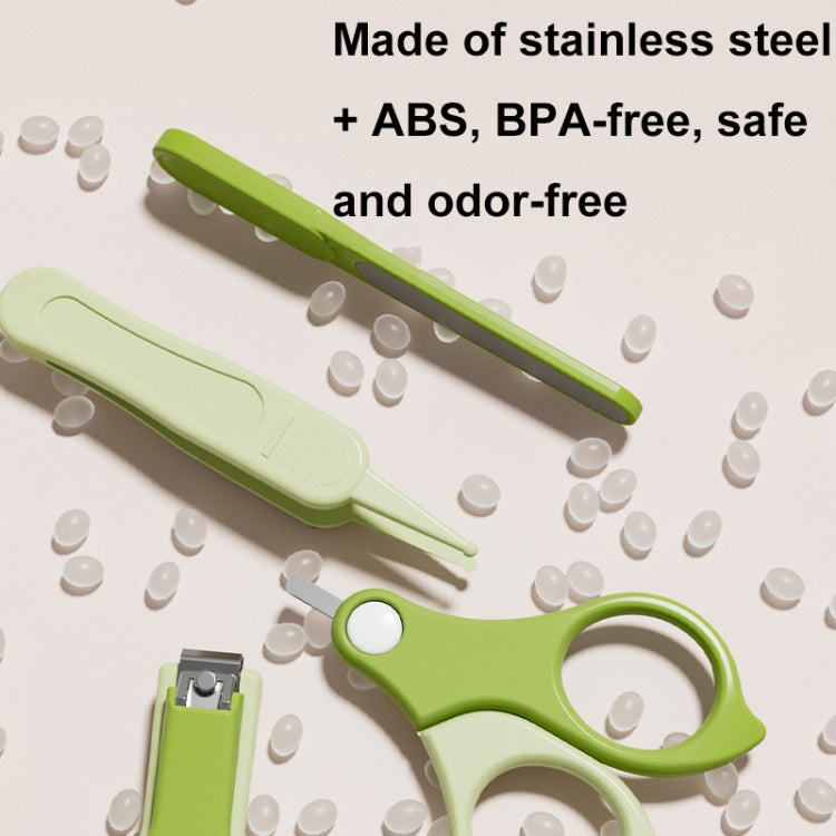 Baby Nail Care Set 4-in-1 BPA-Free, Safe for Newborns, Green