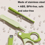 Baby Nail Care Set 4-in-1 BPA-Free, Safe for Newborns, Green