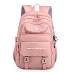 School Backpack JLD Soft Pink Anti-Theft Nylon