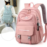 School Backpack JLD Green Anti-Theft Nylon