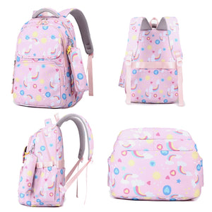 3-in-1 Black School Backpack Set for Girls