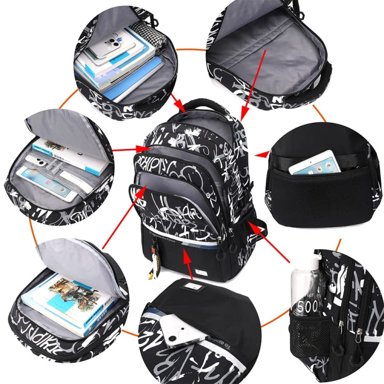 School Backpack for Teens Graffiti – Lightweight