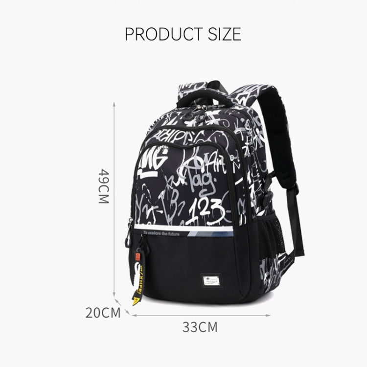 School Backpack for Teens Blue Camouflage