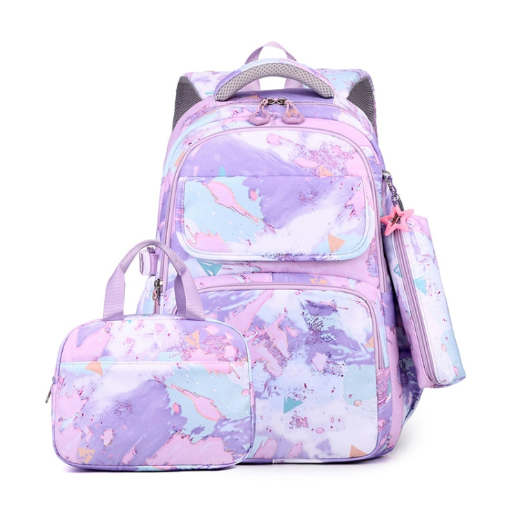 3-in-1 Purple School Backpack Set for Girls 
