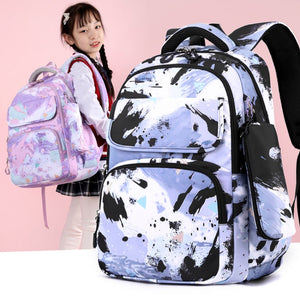 3-in-1 Black School Backpack Set for Girls