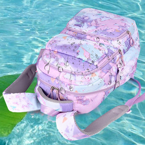 3-in-1 Purple School Backpack Set for Girls 