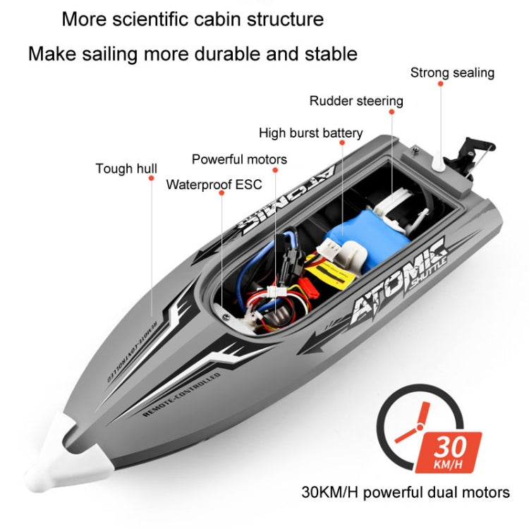 RC Speed Boat EB02 Green 35.5cm for Kids 