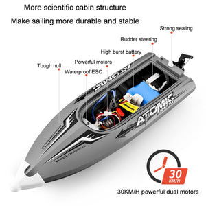 RC Speed Boat EB02 Green 35.5cm for Kids 