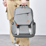 School Backpack WEIXIER B682 for Kids & Teens – Light Gray
