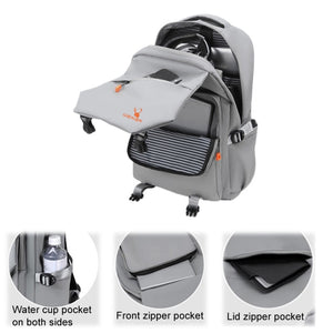 School Backpack WEIXIER B682 for Kids & Teens – Light Gray
