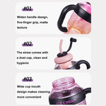 BPA-Free Portable Cup 1200ml with Straw and Handle – Dream Purple