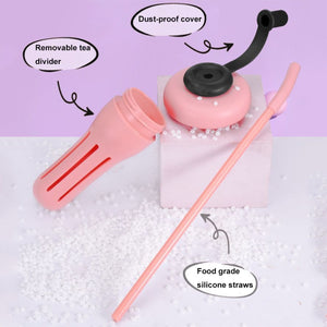 BPA-Free Portable Cup 1200ml with Straw and Handle – Dream Purple