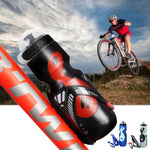 Bike Water Bottle Set 650ml with V-Shaped Cage - BPA-Free, Gray