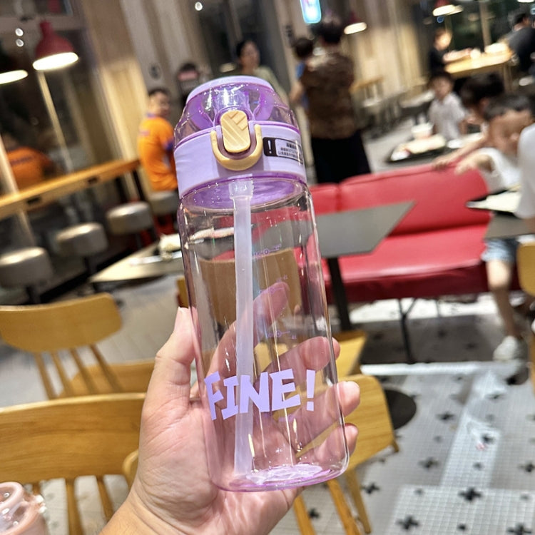 Kids Water Bottle 650ml Purple BPA-Free