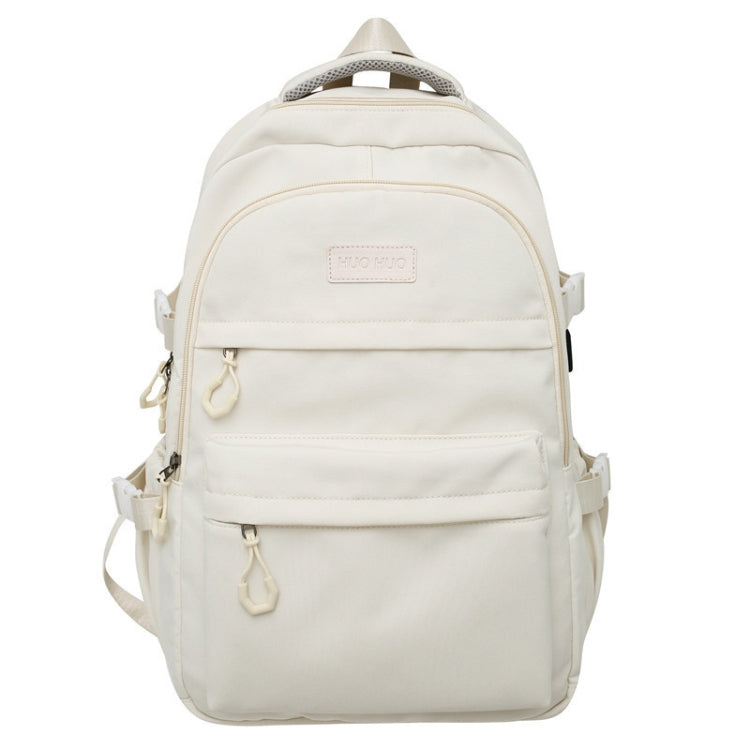 School Backpack for Kids White Nylon