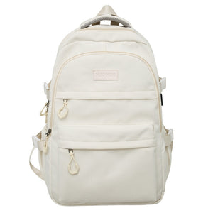 School Backpack for Kids White Nylon