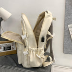 School Backpack for Kids White Nylon
