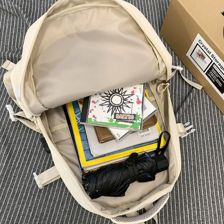 School Backpack for Kids White Nylon