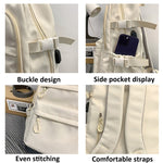 School Backpack for Kids White Nylon