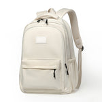 School Backpack Solid Color White 