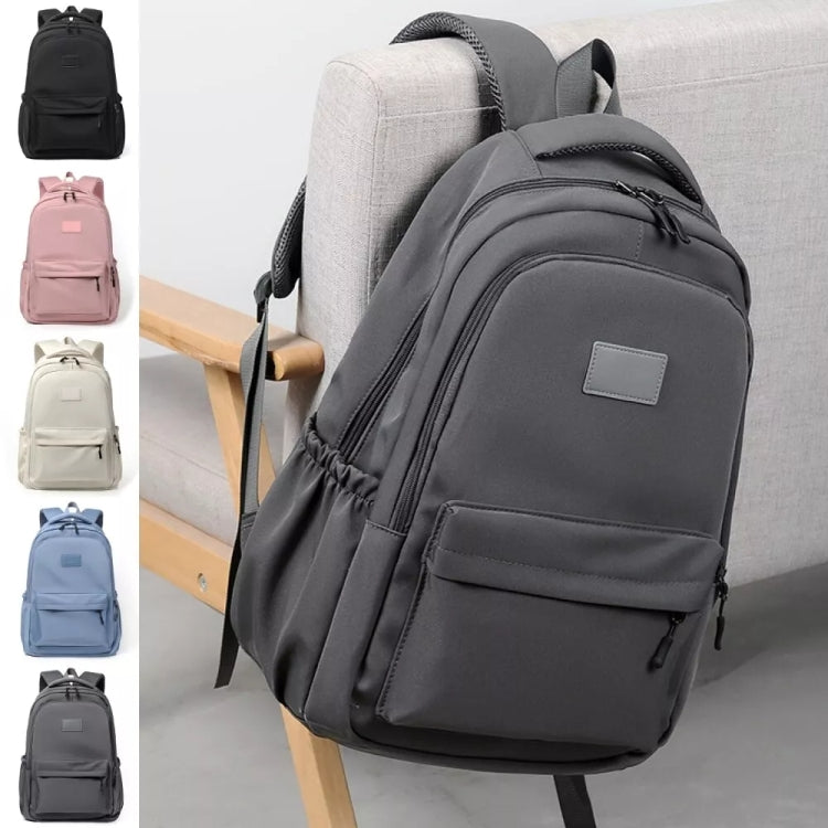 School Backpack Solid Color White 