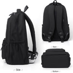 School Backpack Solid Color White 