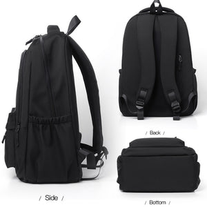 School Backpack Solid Color White 