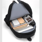 School Backpack Solid Color White 