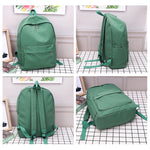 School Backpack for Women Black Nylon 