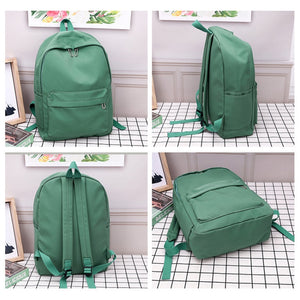 School Backpack for Women Black Nylon 