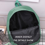 School Backpack for Women Black Nylon 