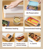 Wireless Heating Lunch Box 1000ml Yellow