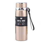 316 Steel Insulated Mug 800ml (Gold) - Leak-Proof, Portable 