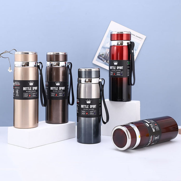 316 Steel Insulated Mug 800ml (Gold) - Leak-Proof, Portable 