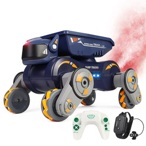 Eight Wheel Stunt Robot Dog RC Kids Toy Car – Orange