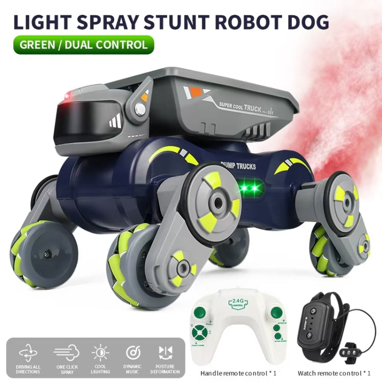 Eight Wheel Stunt Robot Dog RC Toy Car - Orange