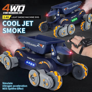 Eight Wheel Stunt Robot Dog RC Kids Toy Car 