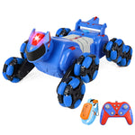 2.4G Kids Remote Control Stunt Car & Robot Dog – Blue