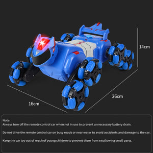 2.4G Kids Remote Control Stunt Car & Robot Dog – Blue