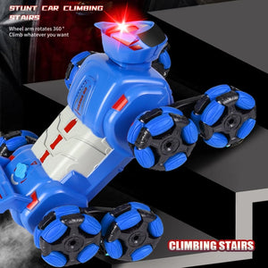 2.4G Kids Remote Control Stunt Car & Robot Dog – Blue