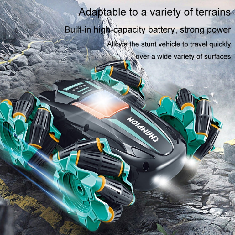 Stunt RC Car 2.4G – Double-Side Tumble Drift, Green