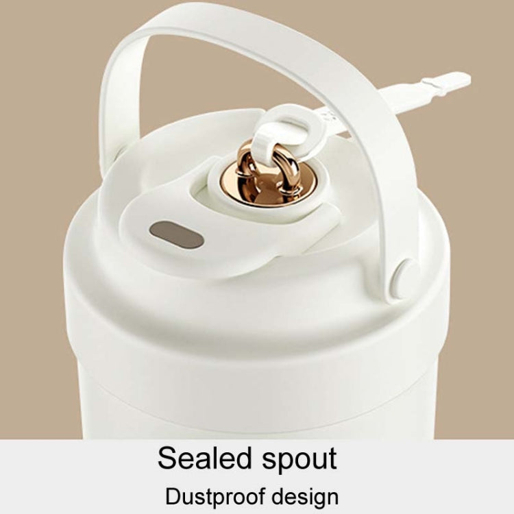 Beige Insulated Mug 500ml with Straw 