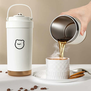 White Insulated Mug 500ml with Straw 